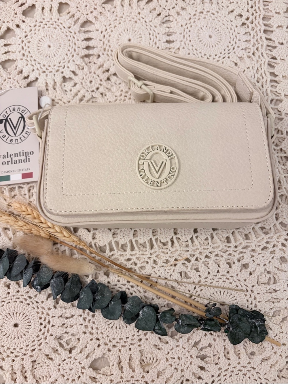 Valentino Orlandi Crossbody Phone Bag Wallet O/S Off White NWT